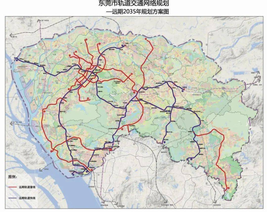 文件 已有披露,可参考下图 东莞2035地铁规划示意图 6号线:高埗