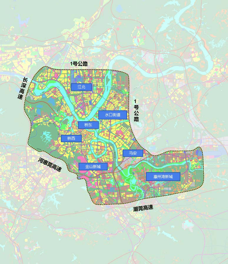 惠州市一号公路规划图图片