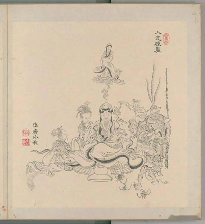 【名品视界】冷牧《白描罗汉》(20帧)欣赏