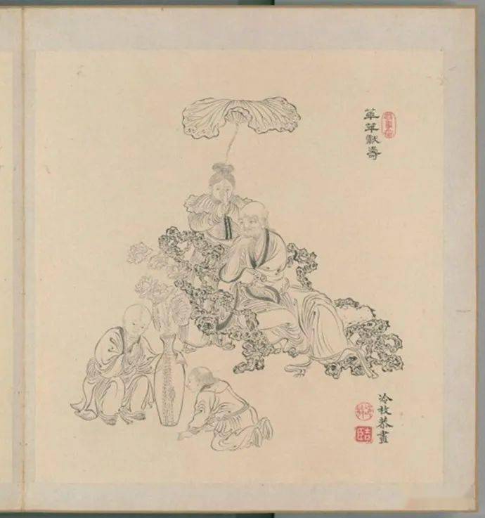 【名品视界】冷牧《白描罗汉》(20帧)欣赏