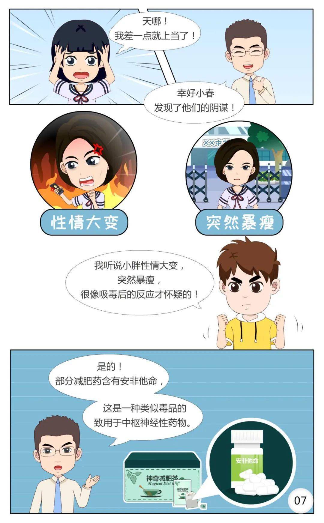 吸毒前后的对比漫画图片