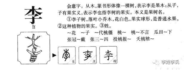 李字的由来图片