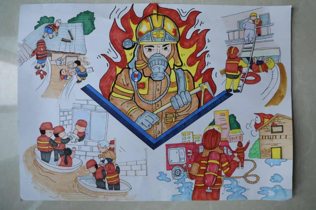 【消防宣传月】 "我是小小消防员"第五届儿童消防绘画大赛作品展播第
