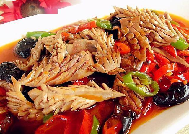 美食湖南湘菜经典凤尾腰花脆嫩爽口味美鲜香扑面来