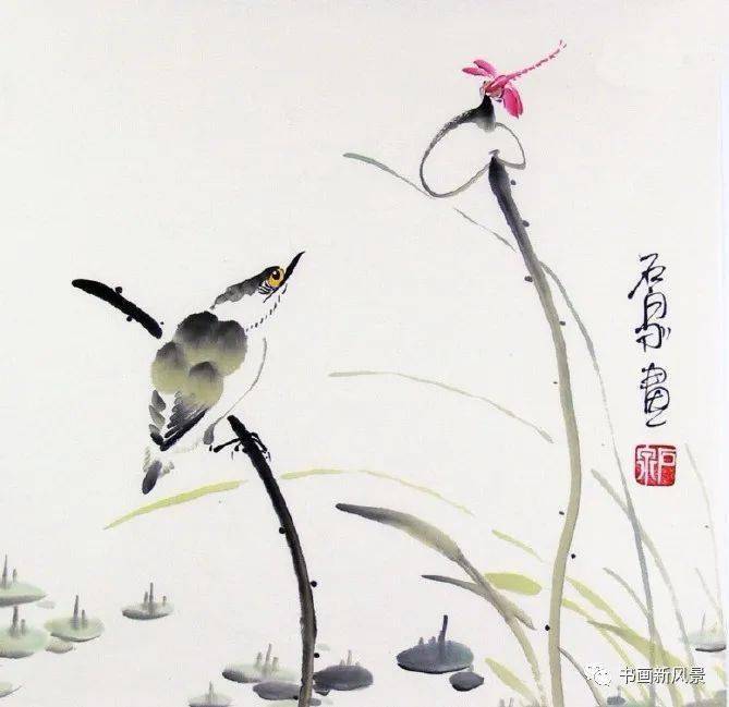 这是画家石泉笔下一组淡雅的国画小品,送给大家一赏!