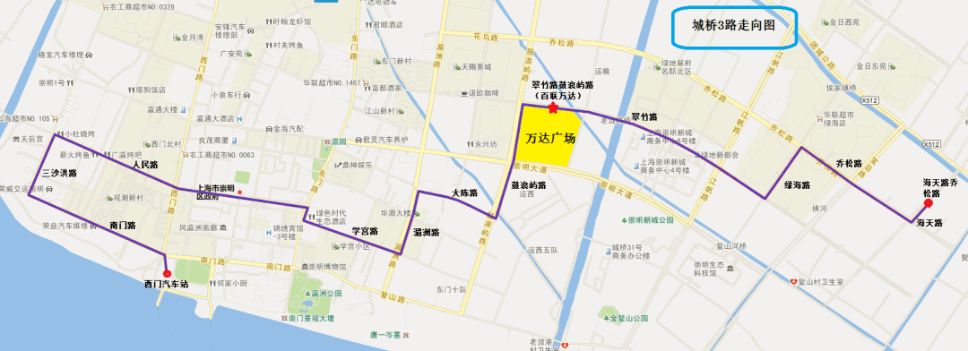 本周五崇明万达广场即将开业5条公交线路直达