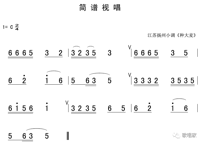 11月22日每天一條簡譜視唱聲樂愛好者專用