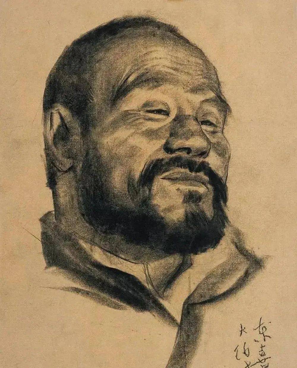 中国国家画院雕塑院院长钱绍武素描