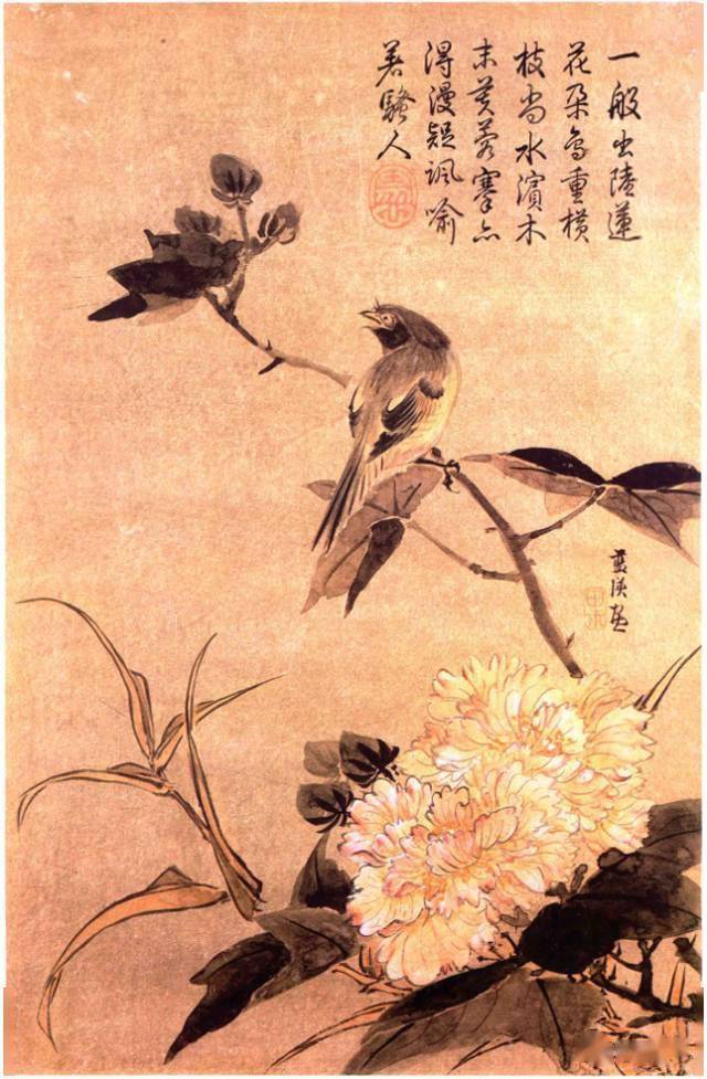 明代名家蓝瑛花鸟册页欣赏