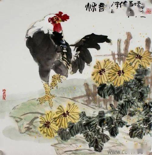 画家李增亭讲解写意花鸟画黑鸡的画法