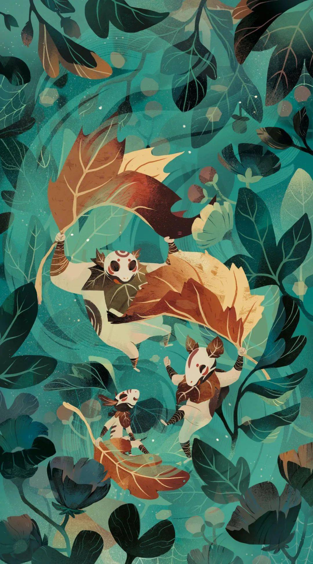 画风清奇复古色系营造的神秘气氛