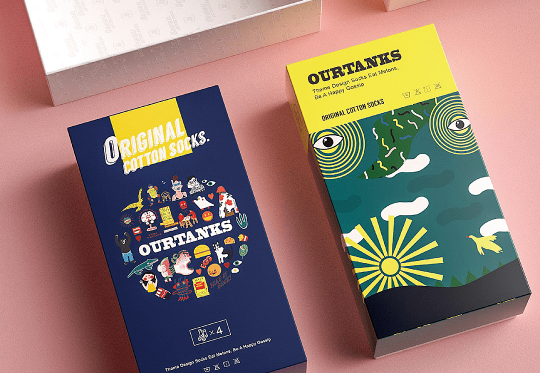 封面进行了手绘插画设计另一种常规的盒型包装进一步突出产品属性辅以