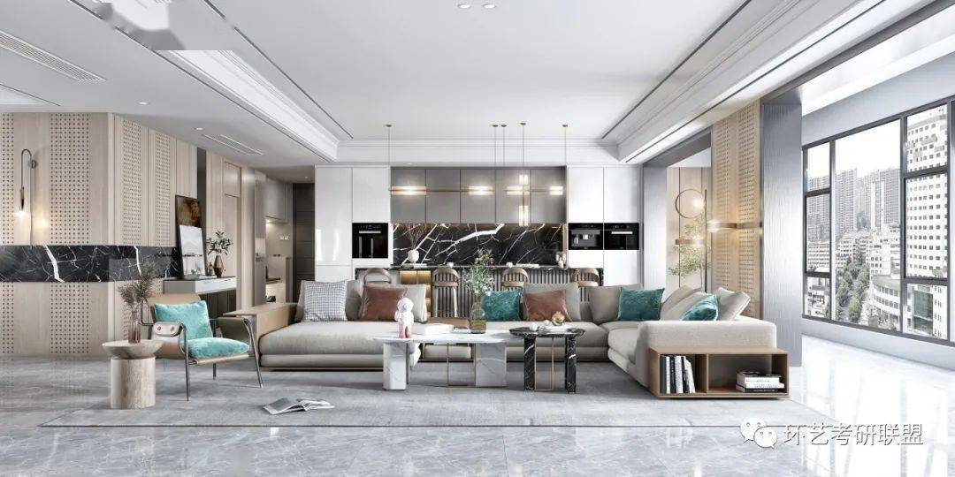 手绘精选教程i第四期室内一点透视空间步骤解析