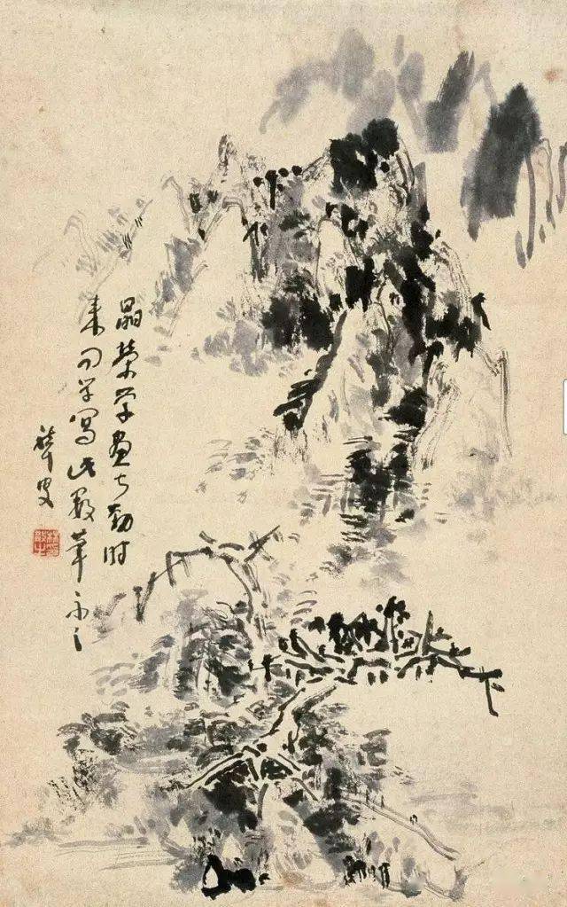 大师林散之画山水空灵生动