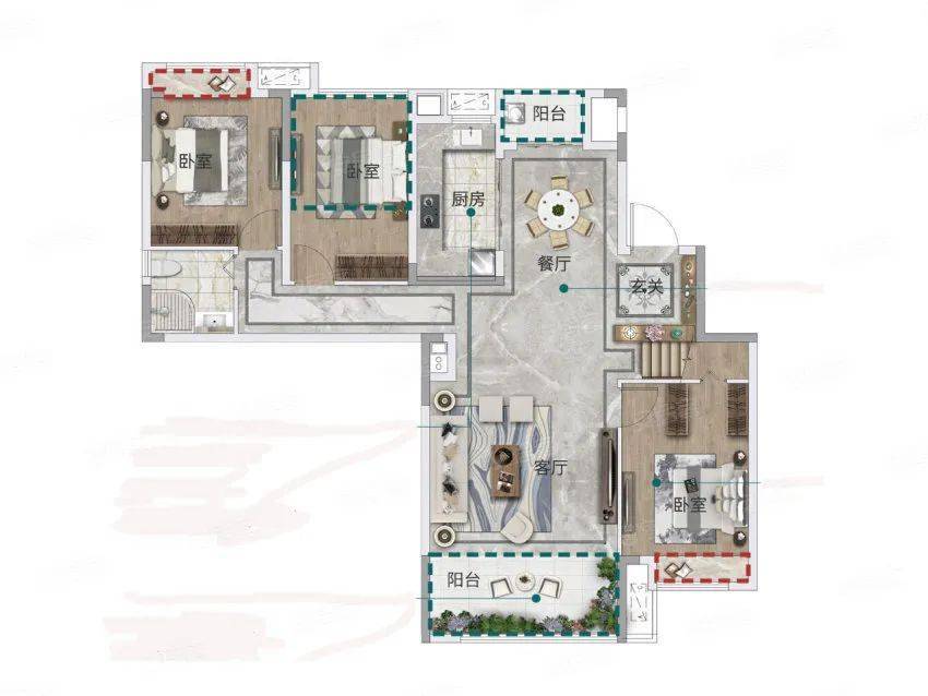 複式:主推戶型圖:項目自建品牌幼兒園,旁邊就是長郡麓谷中學,距第一