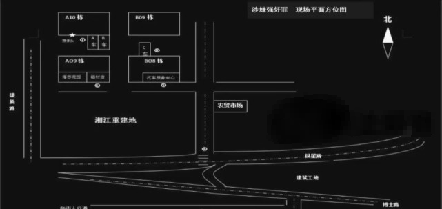陈江根据现场的情况绘制的一个方位图2020年6月22日,长沙市望城区