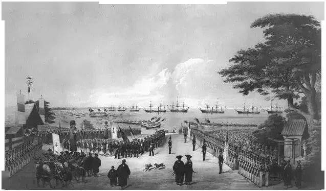 1853年美国佩里舰队黑船叩关,打破了日本闭关锁国政策佩里是美国
