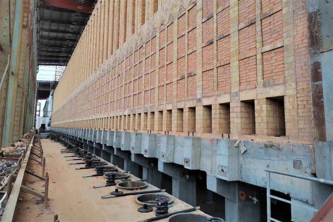 图 | 焦炉砌筑在焦炉砌筑阶段,利用bim建模来完成预砌工作,将图纸问题