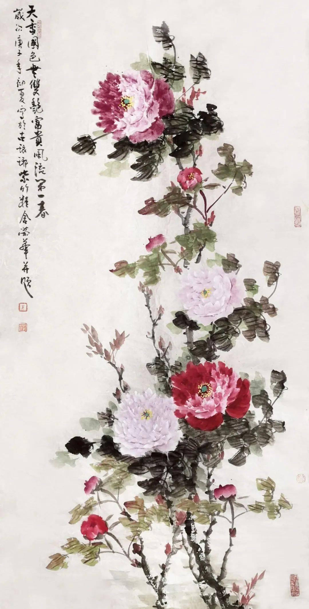 作品展朱榮華寫意花鳥畫賞析