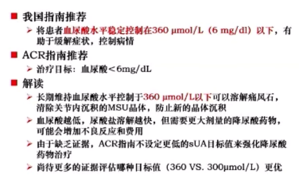 別嘌醇(2b)或非布司他(2b);促進尿酸排洩的藥物,建議使用苯溴馬隆(2b)