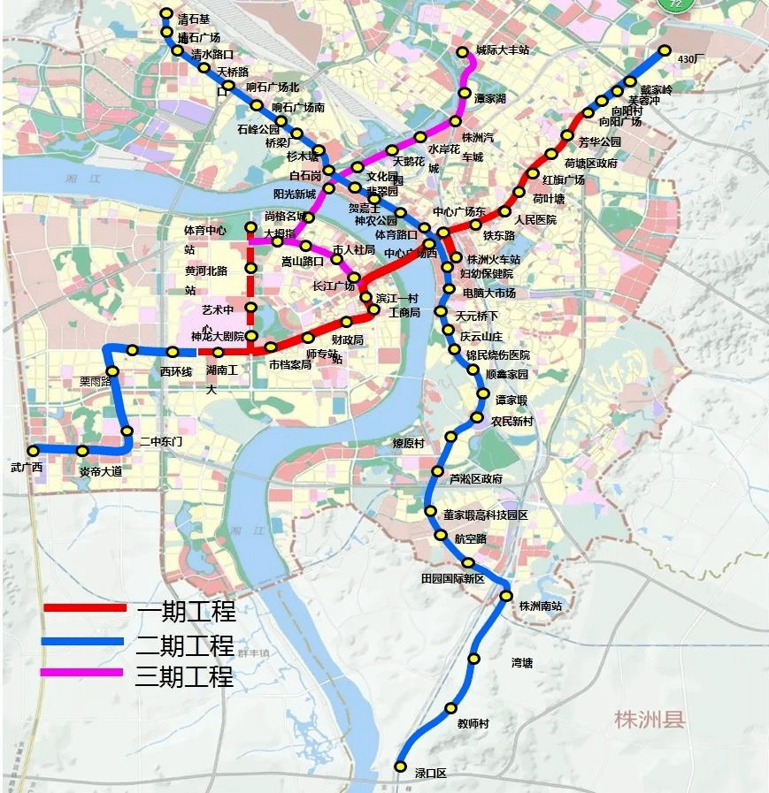 株洲城轨站点线路图图片
