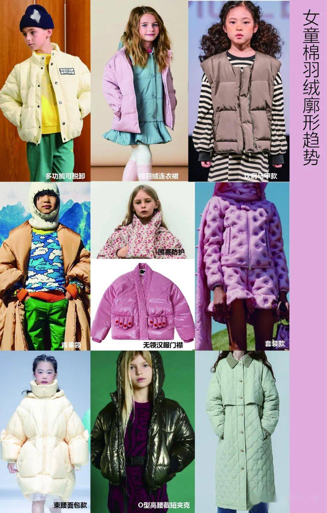 202122秋冬童装色彩及棉羽外套趋势