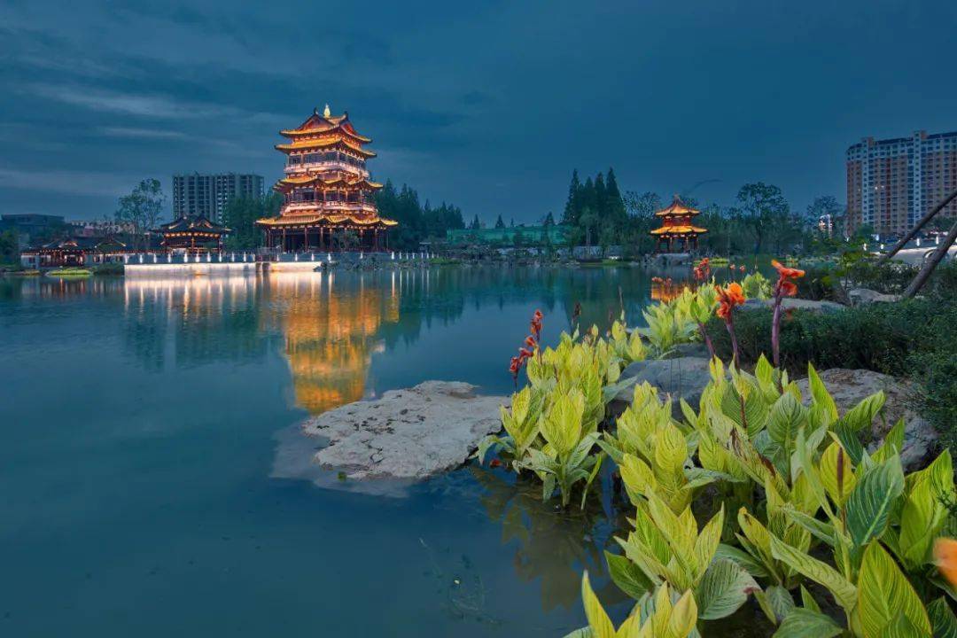 銀獎案例平輿摯湖景觀夜景照明設計