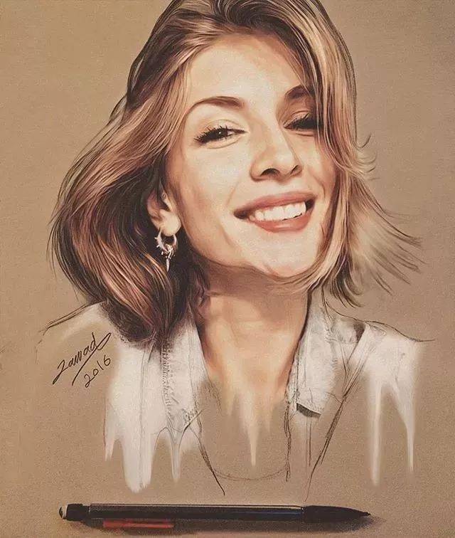 素描功底好画美女就是好看