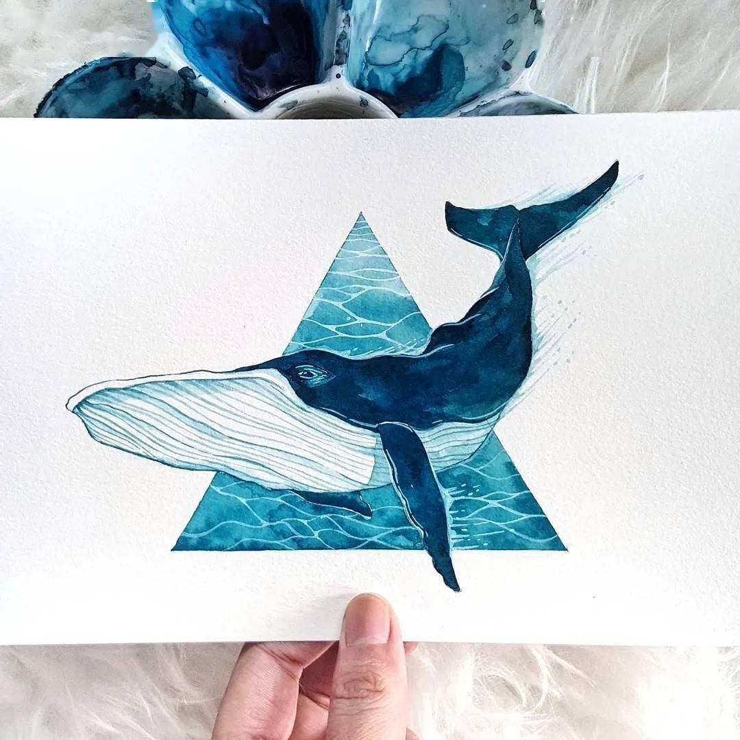 他山之石·艺‖ 超级好看的单色调水彩画,很暖心,怎么都看不腻!