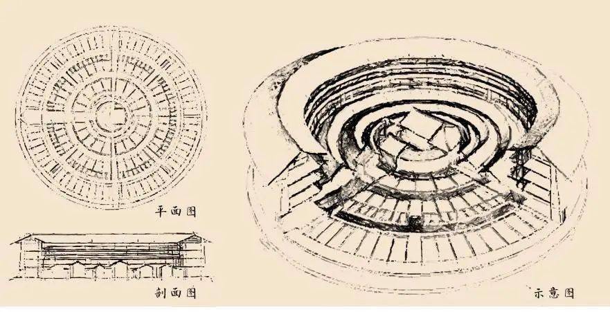 福建土楼平面图cad图片