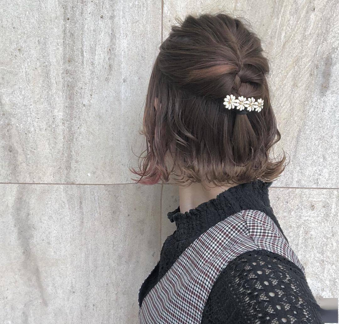 短发也可以这样扎24款半扎发型附视频