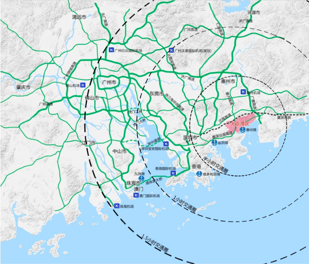 惠州与广州深圳都市圈轨道交通对接情况