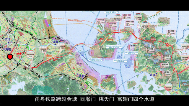 义甬舟铁路高清规划图图片
