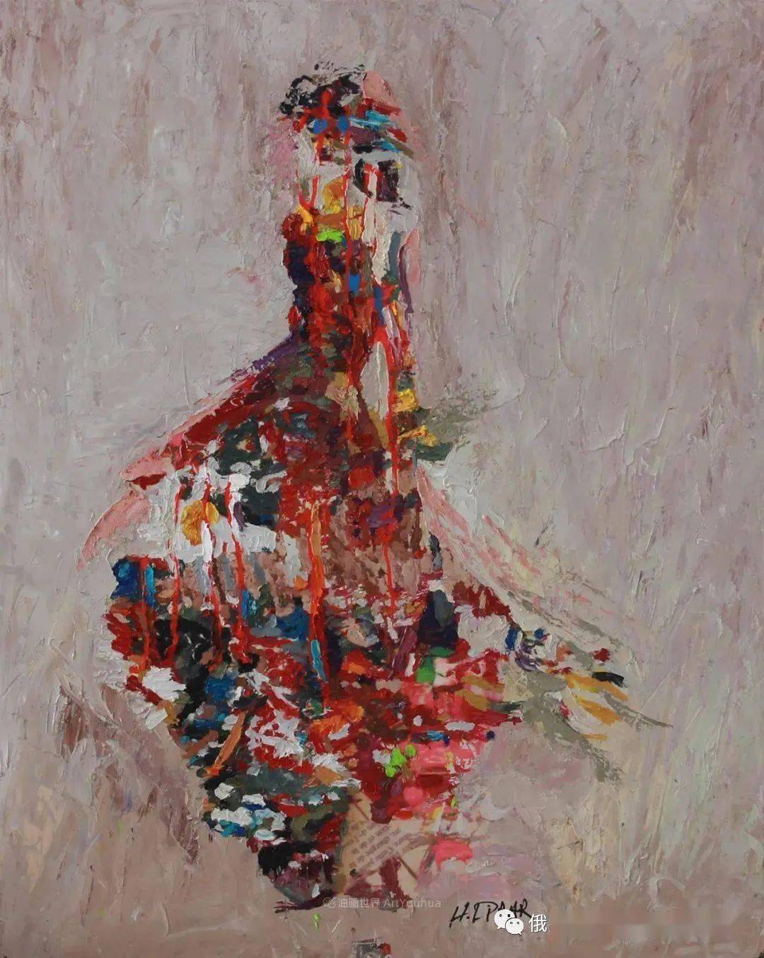 油画欣赏具象和抽象之间的作品是他表达思想的最佳方式