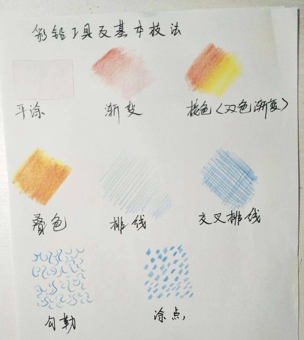 彩铅画排线技巧五个彩铅笔触画法技巧你学会了吗