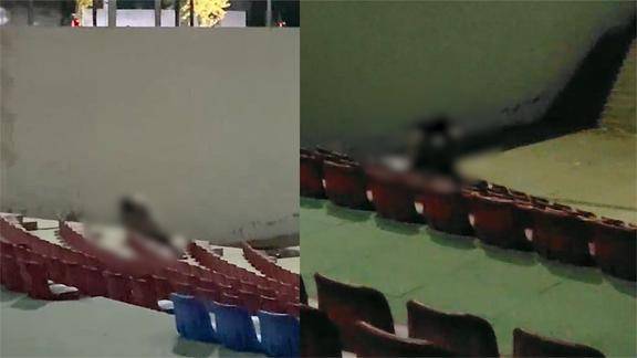 不雅学生情侣学校广场上当众激情路过同学拍下不可描述一幕