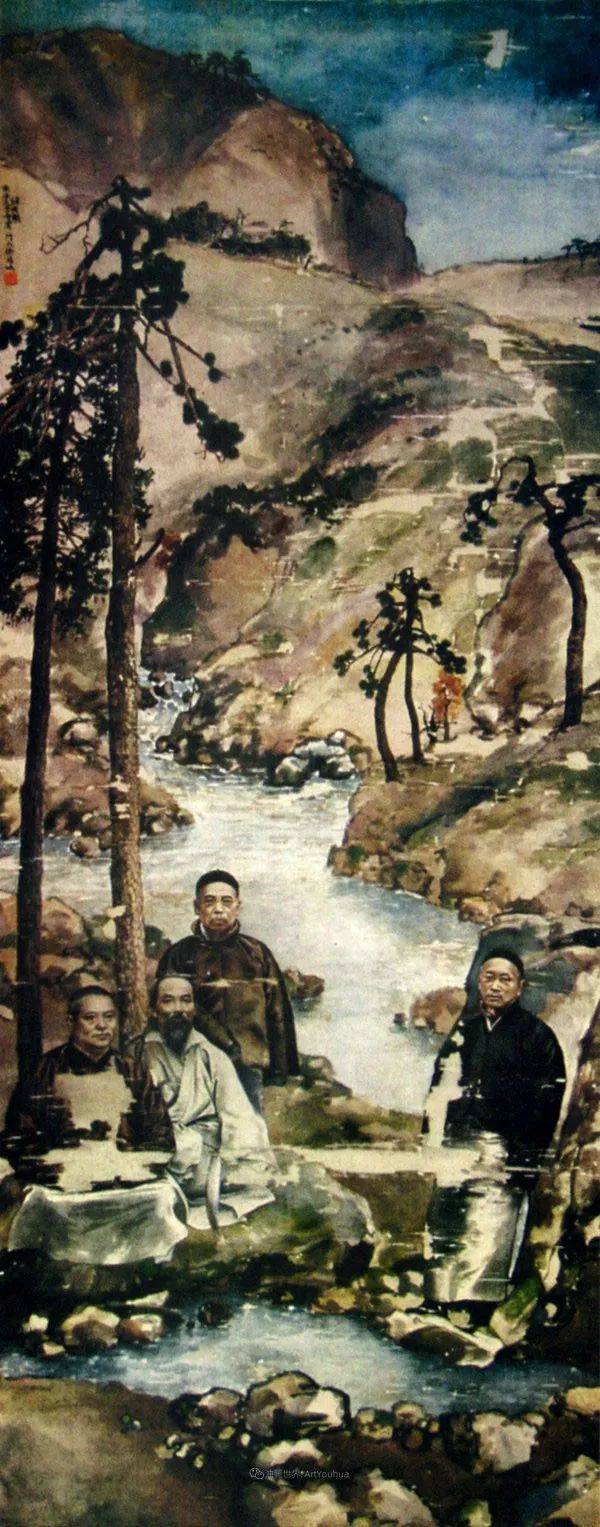 諸老圖蔣碧薇九方皋布面油畫1931珍妮小姐1939少婦像1941孫慧君像陳散