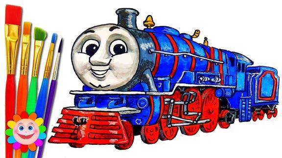 儿童简笔画画画可爱小火车托马斯和他的朋友们