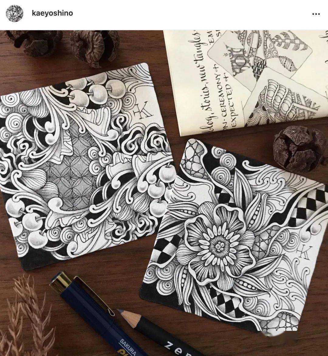 每天一张禅绕画叶之链leafchain