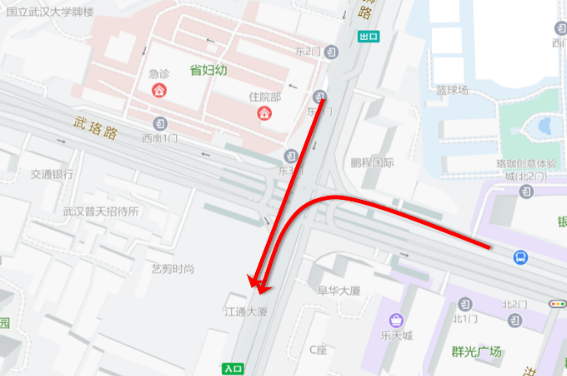 珞喻路东向南恢复左转,去往珞狮路以南马房山方向车辆无需通过武珞路