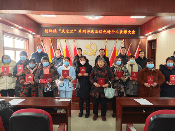 平舆县杨埠镇召开"庆元旦"系列评选活动先进个人表彰大会