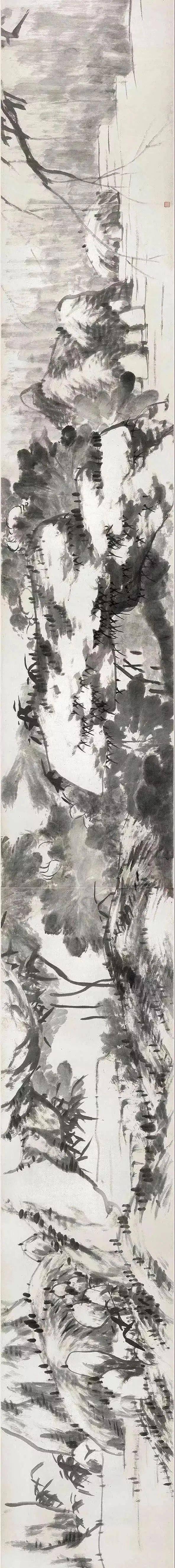 八大山人《河上花图》,寒烟淡墨,如见其人