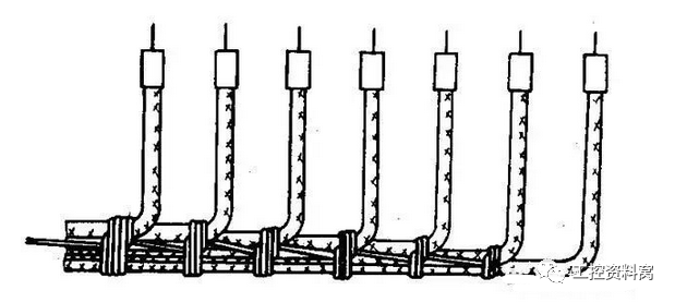 線扎搭扣法專用線扎搭扣法是指用專用線扎搭扣將多根導線綁紮的方法