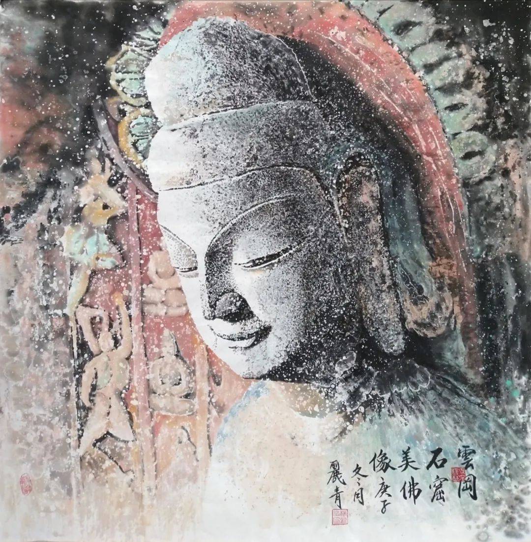 作品102:杨丽清《云岗石窟》13868cm作品103:杨丽清《青青世界》69