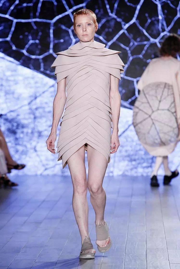 一眼惊艳3d打印技术的仿生植物叶脉服装时尚与艺术前卫兼具