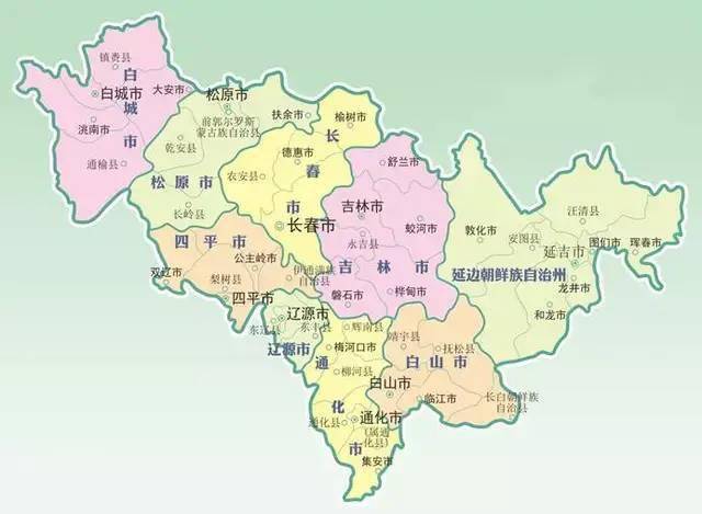 吉林省地图放大图片图片