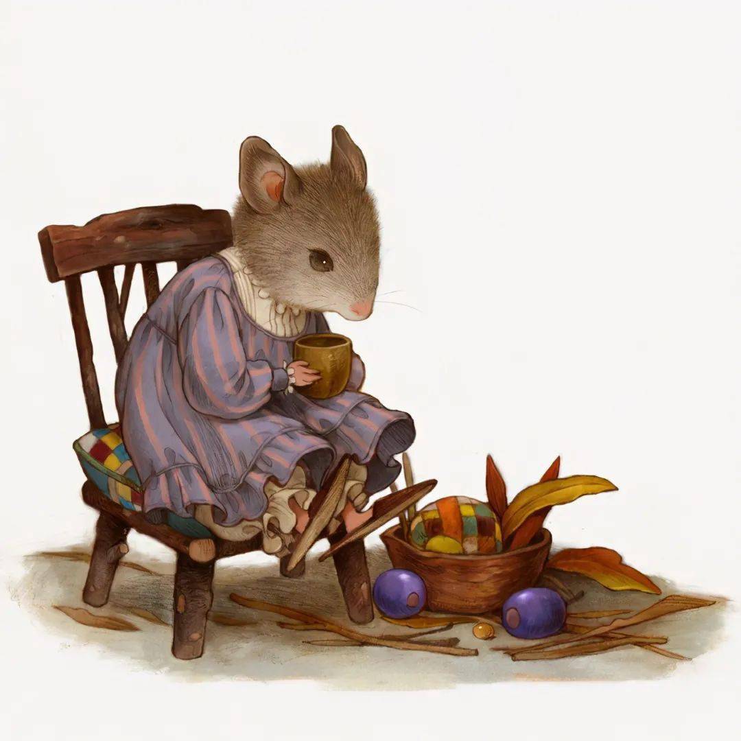 手绘插画老鼠也能这么可爱