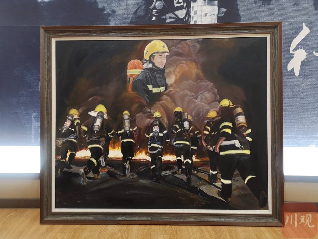这座消防站的荣誉室里c位为何是一幅油画