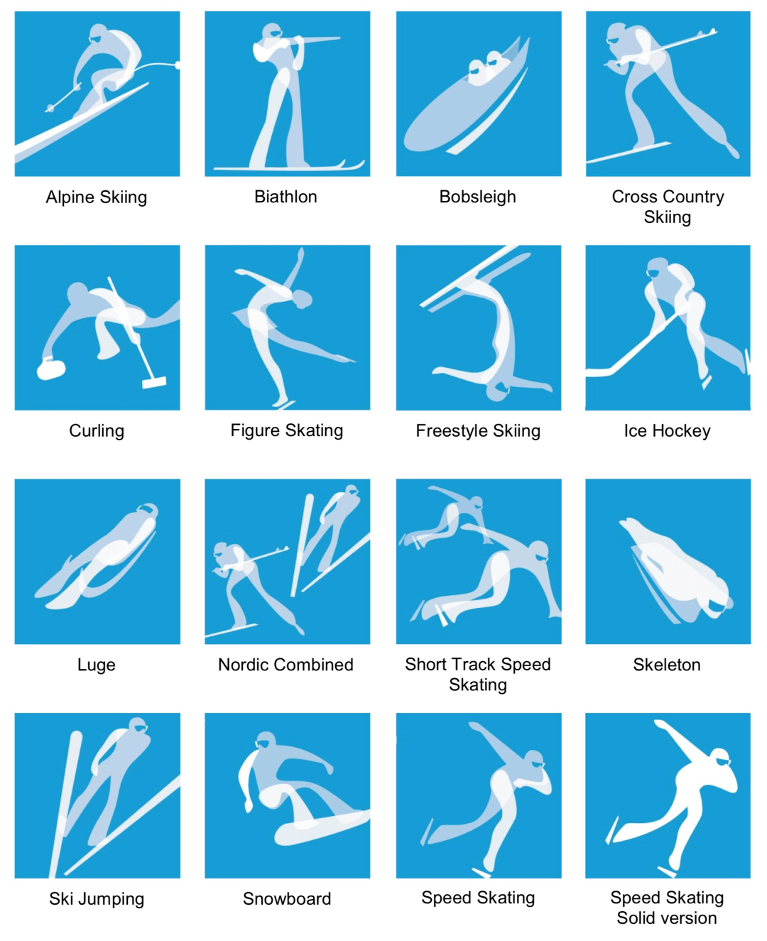 冬奥会项目 简图图片