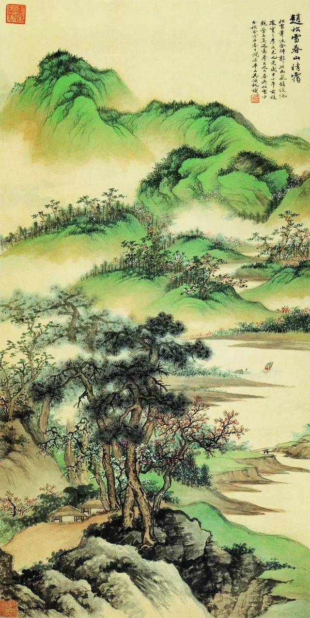 平淡天真,集古大成—吴湖帆山水画作品_柳溪渔